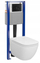 Set i fshehur WC GROHE Rapid Arena 4in1 CERSANIT Cas, kornizë 117 cm, tas i varur pa buzë, i bardhë