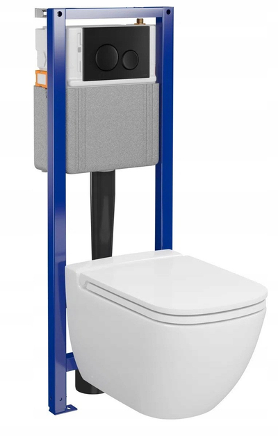 Set i fshehur WC GROHE Rapid Arena 4in1 CERSANIT Cas, kornizë 117 cm, tas i varur pa buzë, i bardhë
