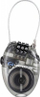 Bravë kabllo Lifeventure Mini Cable Lock C-300, kombinim me 3 shifra, e tejdukshme gri