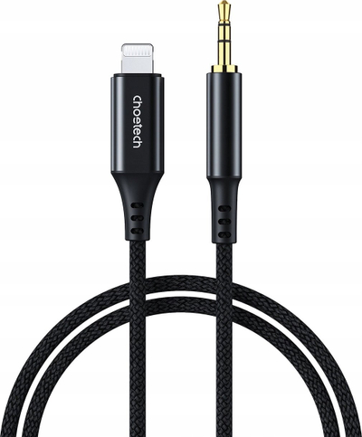 Kabllo audio Choetech AUX009 Lightning në 3.5mm, 2m, i zi