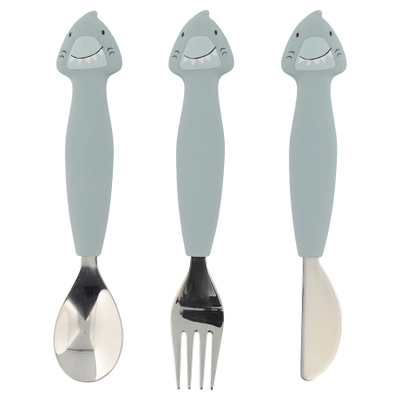Silicone cutlery set 3-pack - Mr. Shark