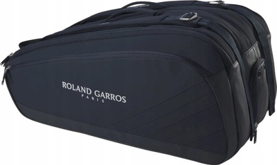 Çantë raketash Wilson Super Tour Roland Garros 15 Pack, 3 ndarje, Thermoguard, blu e errët
