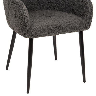 Kolltuk Shelly 57x55x87Hcm (HM8591.01), gri/ zezë