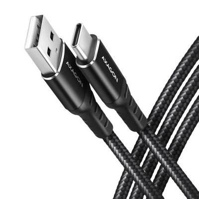Kabllo USB Axagon BUCM AM10AB, USB A në USB C, 1 m, e zezë