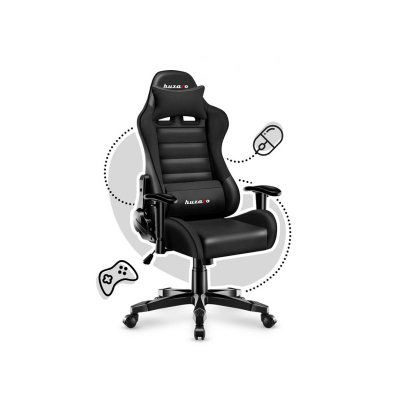 Karrige gaming për kalamaj Huzaro Ranger 6.0, ergonomike, lëkurë sintetike, e zezë