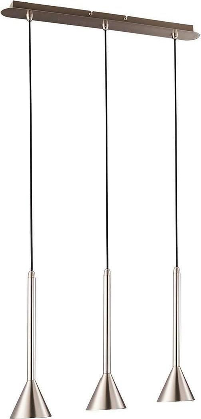 Llambadar modern Anela SN, 3x GU10 LED, 57 cm, nikel sateni