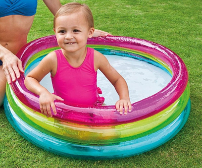 57104 RAINBOW BABY POOL,  Ages 1-3 , 86x25cm