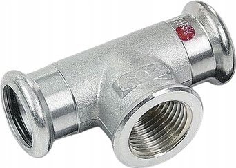 Tee lidhëse Sanha SANHA-Therm 2M, 54 mm x Rp 3/4 x 54 mm, çelik i galvanizum