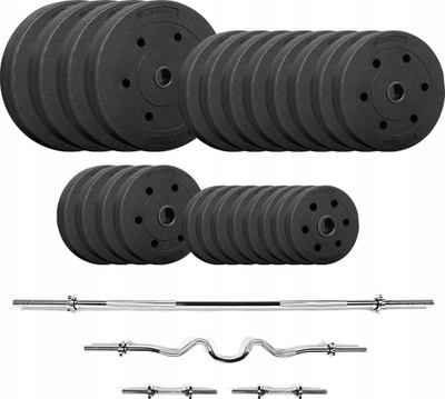 Set pesha Zipro Pump 120 SC, 120kg, shufër 180cm dhe harkuar, e zezë