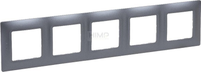 Kornizë pesëfishe Legrand Niloe Selection 762055, 86x370mm, çelik