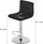 Tabure rrotulluese LEOBERT Swivel Stool Prot, kadife, bazë kromi, e zezë, set 2 copë
