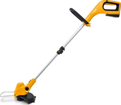 Trimmer bari STIGA GT 100e, bateri 20 V 2 Ah, gjerësi prerjeje 25 cm, i verdhë