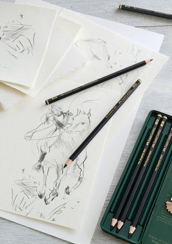 Set lapsa artistikë Faber Castell Pitt Graphite Matt, 6 copë, gradime 2B 12B, në kuti metalike