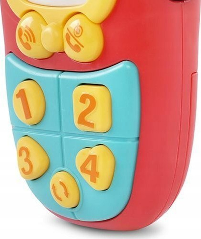 Lodër muzikore telefon E-EDU Artyk, me drita, për kalama 12m+, shumëngjyrëshe