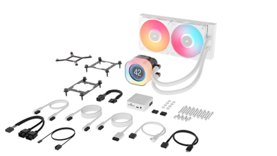 Processor liquid cooling system Corsair iCUE Link TITAN 240 RX LCD - White