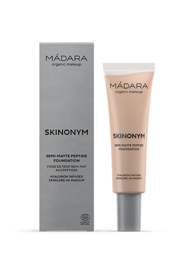 Krem pudër Madara Semi-Matte Peptide Foundation, 30 ml