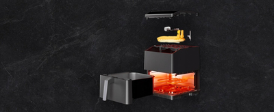 Fritezë me ajër Cosori Dual Blaze, 6.4L, smart, e zezë