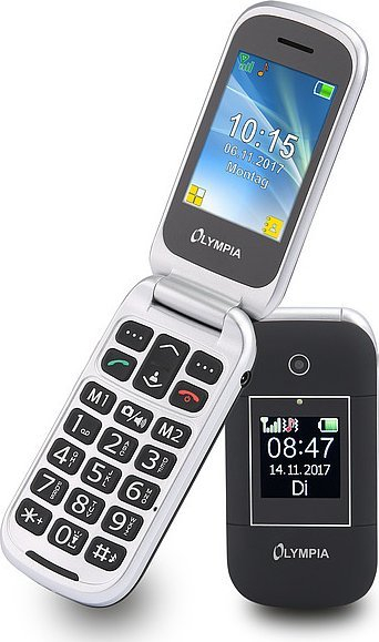 Telefoni palosës Olympia Janus, ekran 2.4", 90 g, i zi