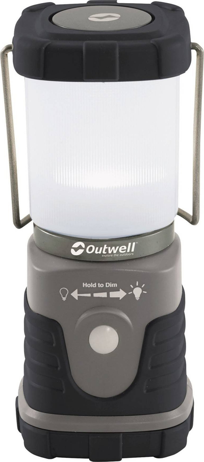 Llambë kampingu Outwell Carnelian 250, 250 lumens, me dorezë, gri e zezë