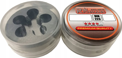 Freze rrethore Richmann M10x1.25 DIN 223, fine thread, metal, argjendt
