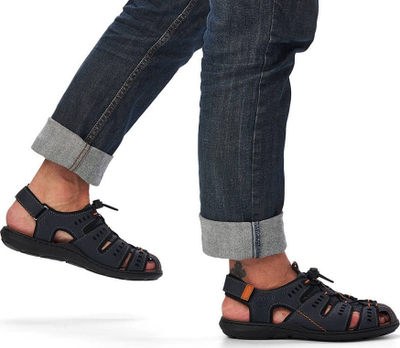 Sandale të mbyllura për burra Rieker M 22021-14, shumë të rehatshme, navy blue