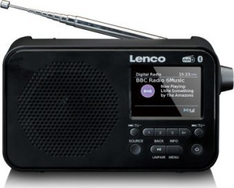 Radio portabël Lenco PDR-036, DAB+ FM, Bluetooth, ekran 2.4\" LCD, e zezë