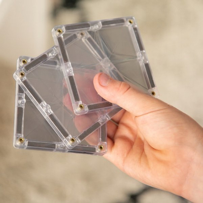 Lodër konstruktimi magnetike COBLO, 20 blloqe transparente