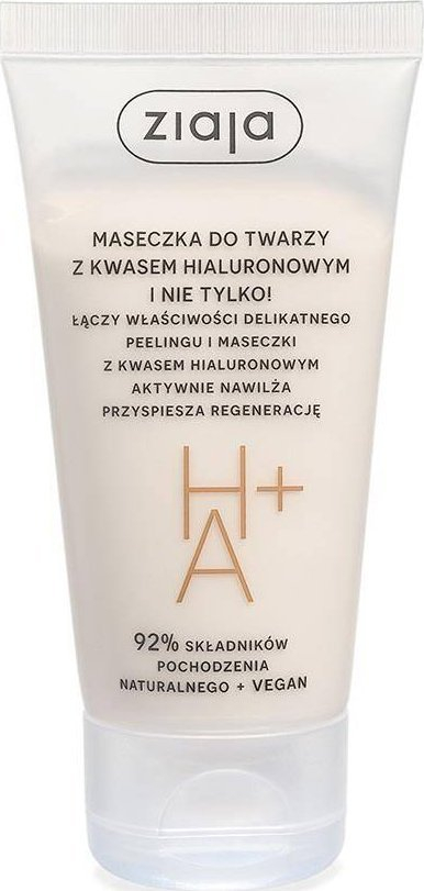 Maskë fytyre dhe skrab Ziaja Face Mask Scrub, me acid hialuronik, 55 ml