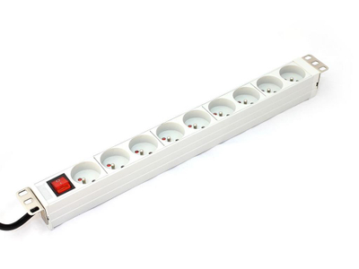 Shirit rryme rack Digitus 19", 9x Type E, 2m, i bardhë