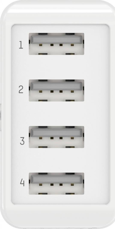 Karikues muri Ansmann HC430, 4x USB A, 30W 3A, i bardhë