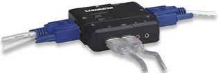 KVM switch Manhattan 151252, 2 porta USB, audio, i zi