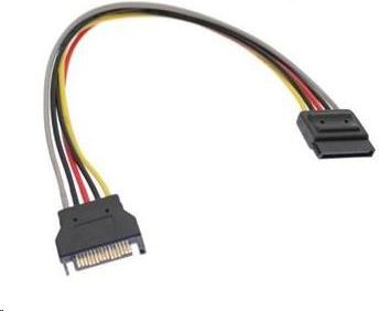 Kabllo PremiumCord KFSA-10, SATA 15-pin në SATA 15-pin, 0.16m, shumëngjyrëshe