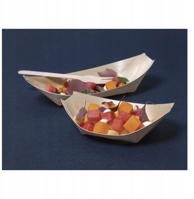 Enë druri për fingerfood Verlo Boat, 9 x 16.5cm, set 50 copë, natyrale