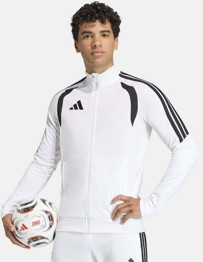 Xhaketë trajnimi Adidas Tiro 26 League, slim fit, me zinxhir të plotë, e bardhë