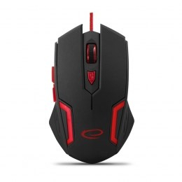 Mouse gaming Esperanza MX205 Fighter EGM205R, 2400 dpi, 6 butona, USB, i zi me të kuqe