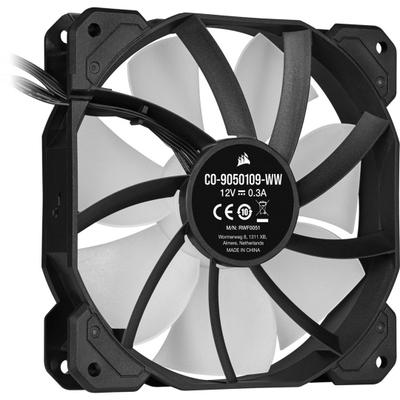 Set me ventilatorë CORSAIR iCUE SP120 RGB ELITE, 120mm, PWM, 1500 RPM, ngjyrë e zezë