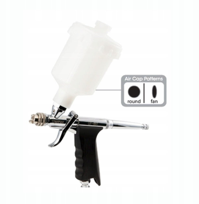 Airbrush Sparmax GP-850, grykë 0.5 mm, rezervuar graviteti, i zi