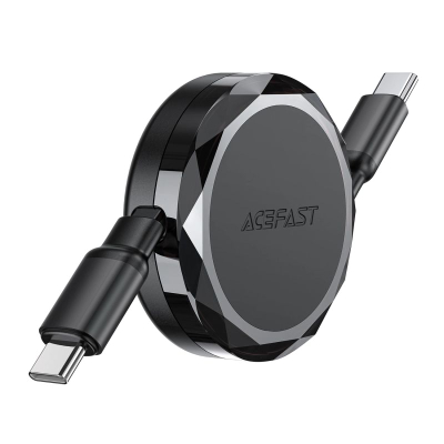 Kabllo USB Acefast C13-03, USB-C me USB-C, 0.8m, 60W, e zezë