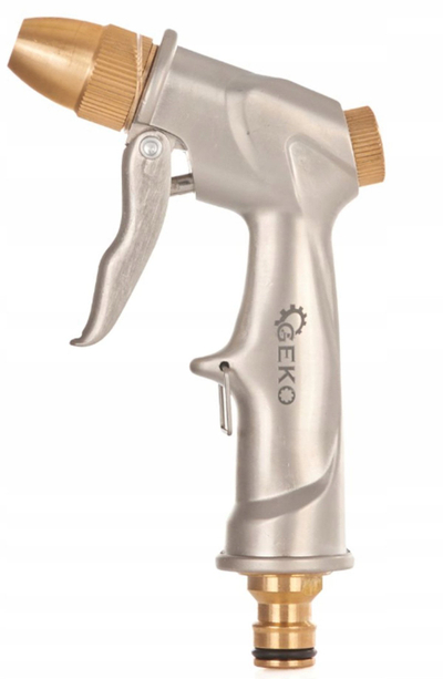 Pistole ujitëse kopshti Garden Hose Gun, metalike, shumëfunksionale, e argjendtë