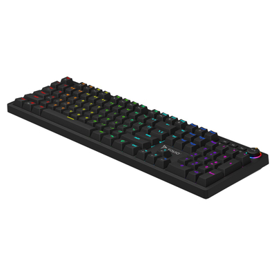 Tastierë mekanike Savio STYX, switch OUTEMU PEACH SILENT, RGB, e zezë