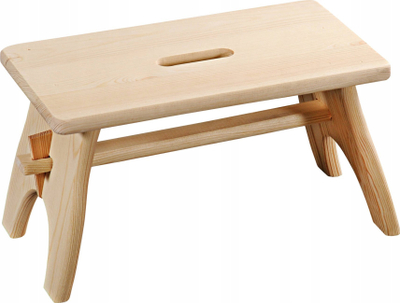 Stol shkalle Decopatent FSC prej druri, 42 x 21.5 x 20.5 cm, ngjyrë dru natyrale