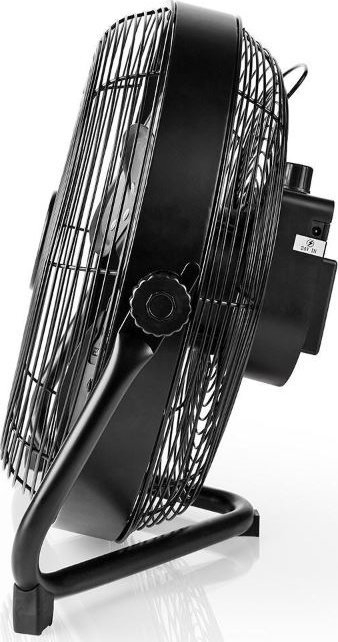 Ventilator dyshemeje Nedis FNFL20CBK30, metal, me kënd që e lëviz vetë, i zi