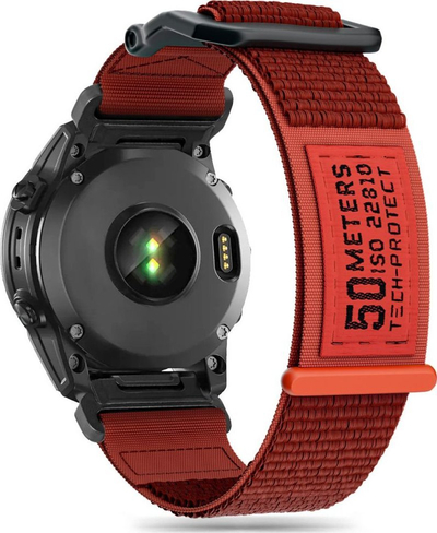 Rrip ore Tech-Protect Scout Quickfit për Garmin Fenix 3 5X 6X 7X, najlon sport, portokalli