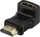 Adaptues HDMI Deltaco HDMI 14G, me fish HDMI A në të dy anët, këndor, i zi