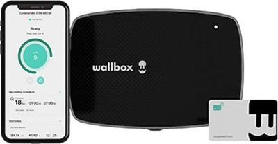 Karikues muri për makina elektrike Wallbox Commander 2s, 22kW, kabllo 5m, i zi