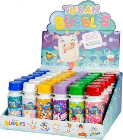 Set flluska me sapun TUBAN Small Bubbles, 60 ml, display me 36 copë, me ngjyra të ndryshme