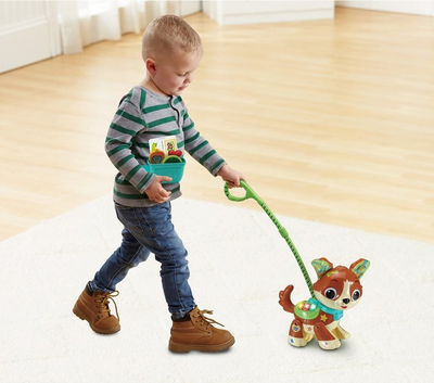 Lodër interaktive Vtech Baby Walk With Me Puppy, me dritë edhe tinguj, shumëngjyrëshe