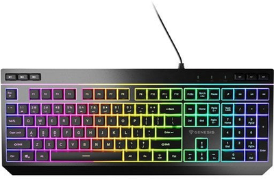 Tastierë Genesis Rhod 530 RGB, me kabllo, layout ENG UK, e zezë