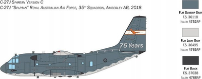 Model avion Italeri 1450 Alenia C-27J G.222 Spartan, plastik, shkall 1/72