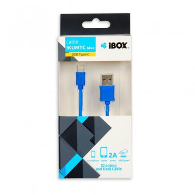 Kabllo iBOX, USB A / USB C, 1 m, e kaltër